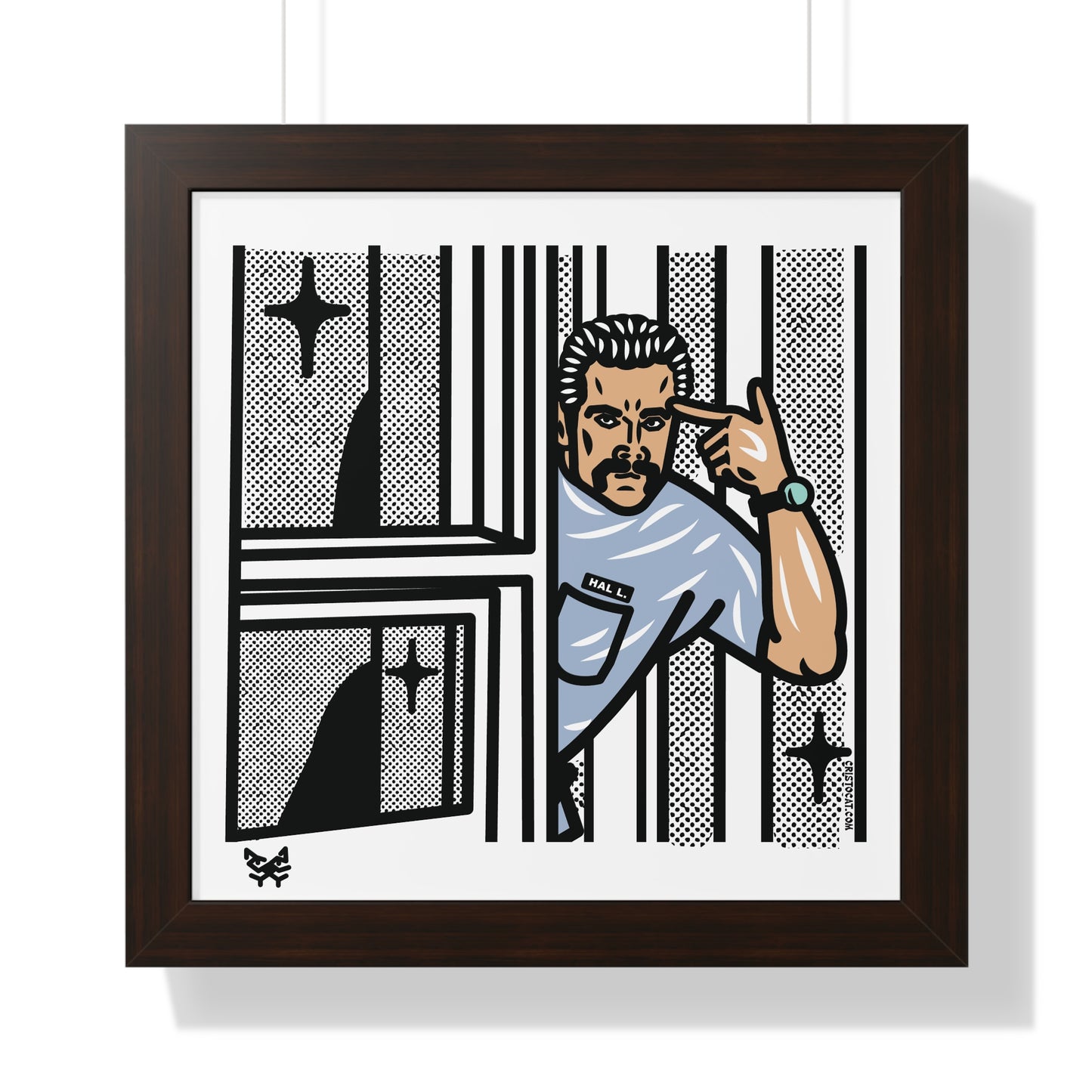 WINDOW HAL Framed Poster 16"x16"