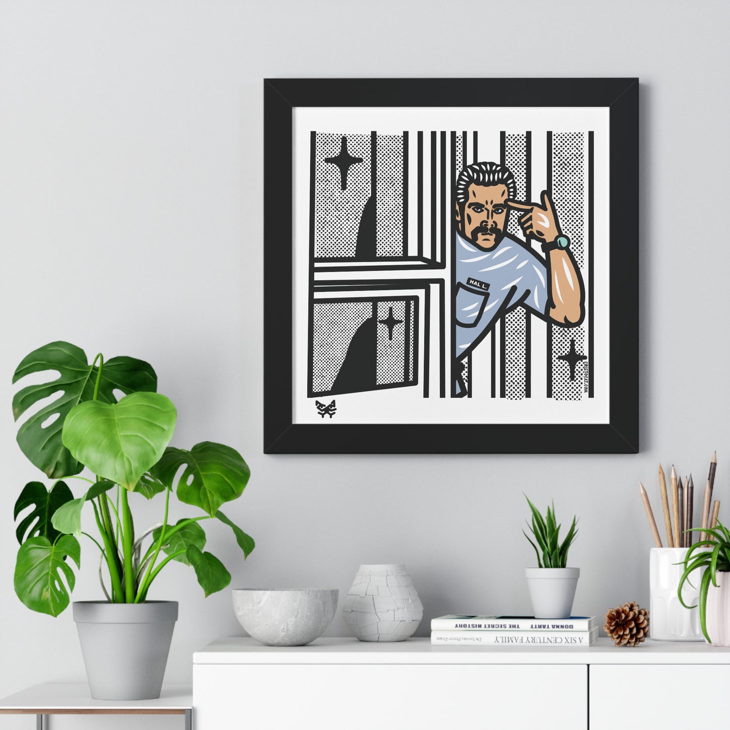 WINDOW HAL Framed Poster 16"x16"