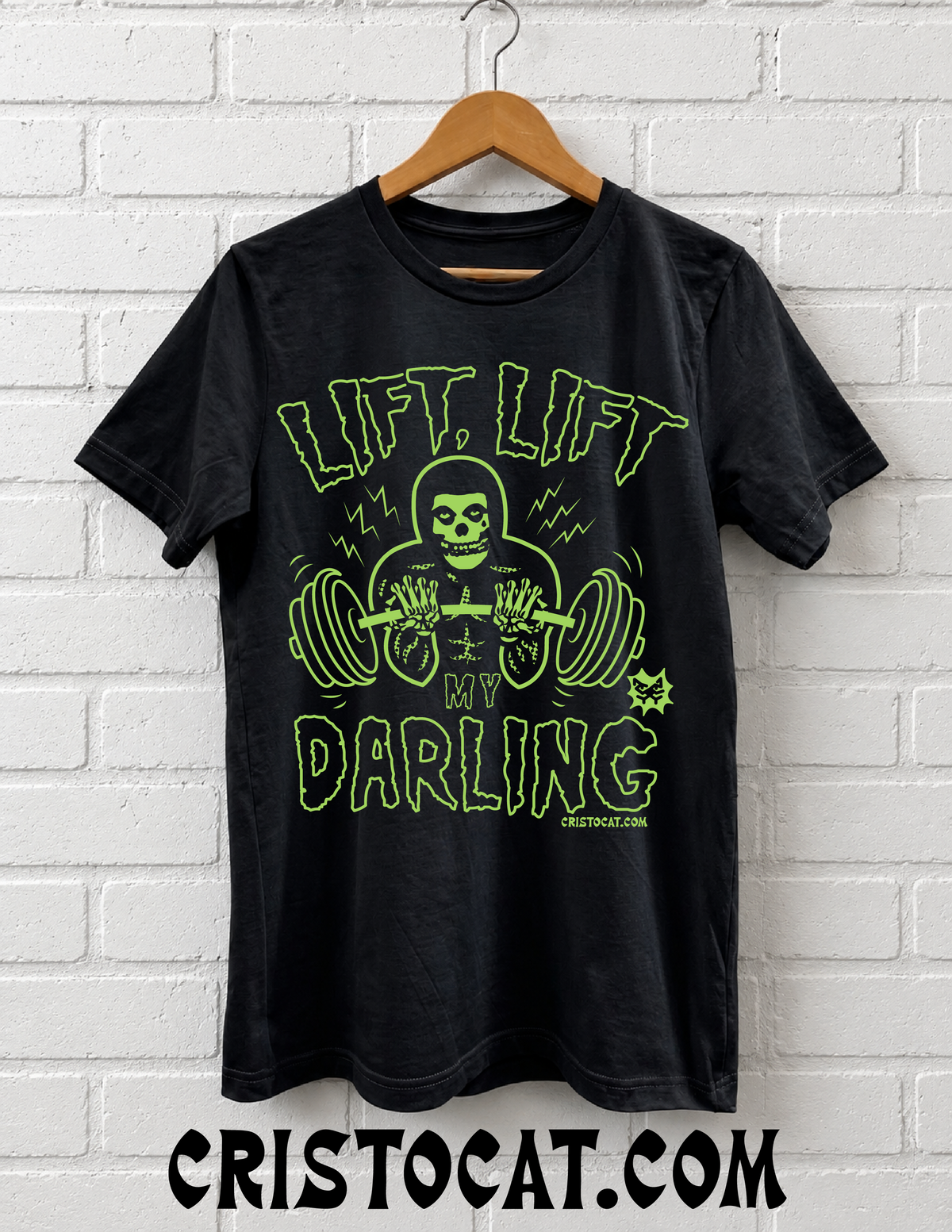 Limited Lift Lift Darling green print Black T-SHIRT Pre-Sale