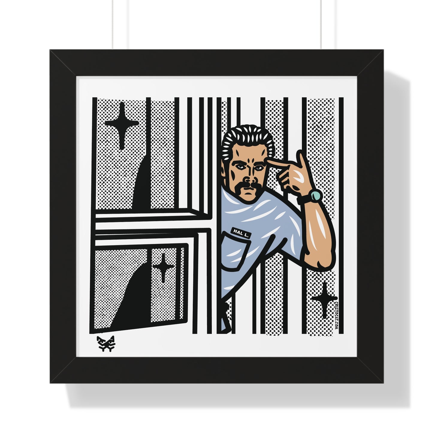 WINDOW HAL Framed Poster 16"x16"