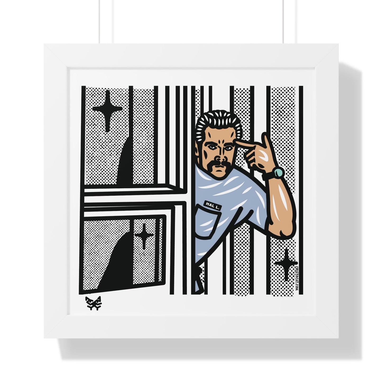 WINDOW HAL Framed Poster 16"x16"