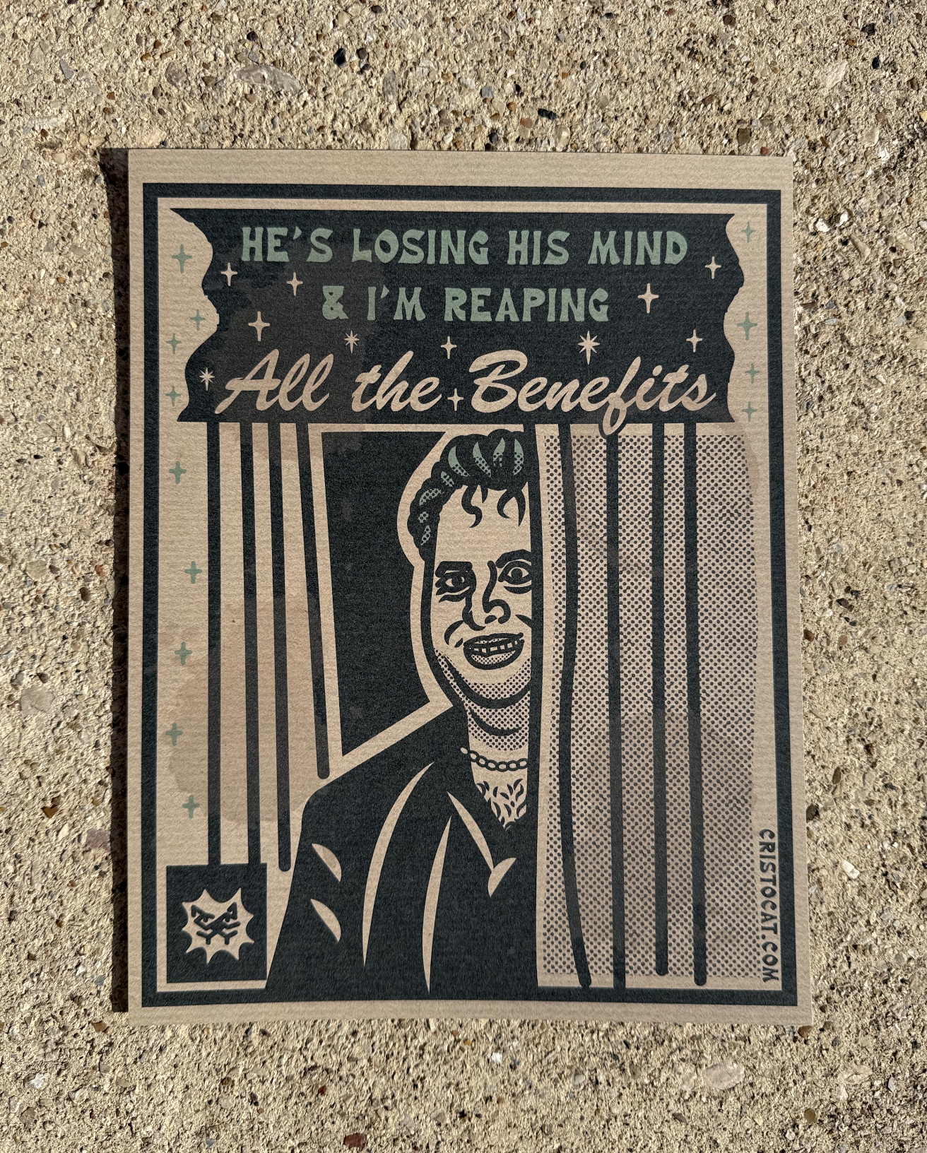 HE'S LOSING HIS MIND 8.5X11 PRINT