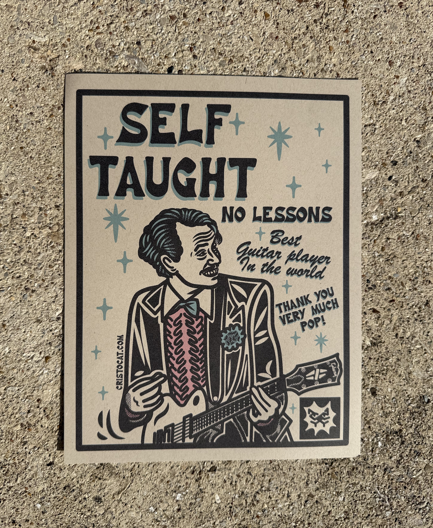 BEST GUITAR PLAYER IN THE WORLD 8.5X11 PRINT