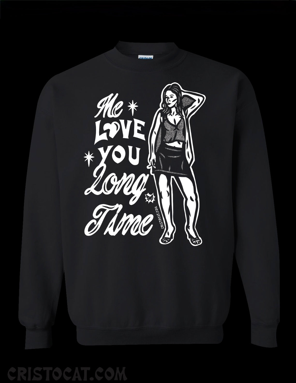 Long Time Black crewneck Sweater