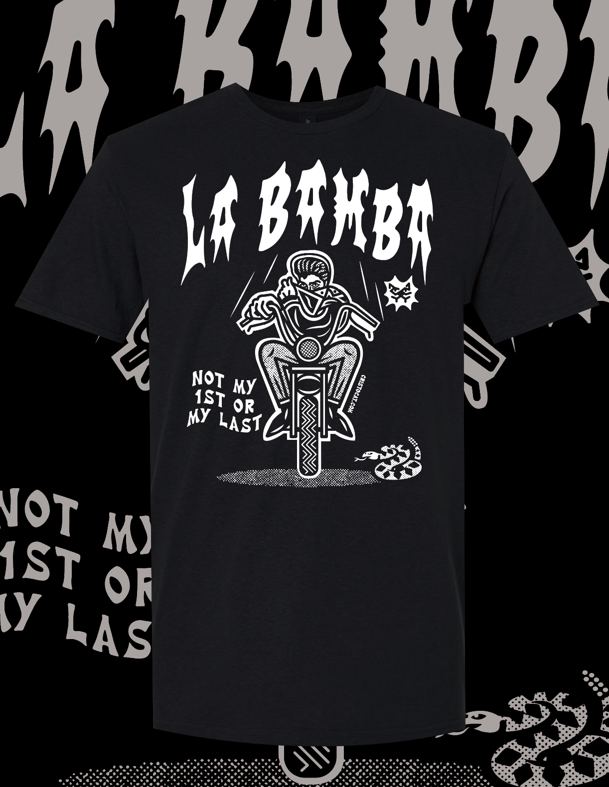 RATTLESNAKE BOB BLACK T-SHIRT