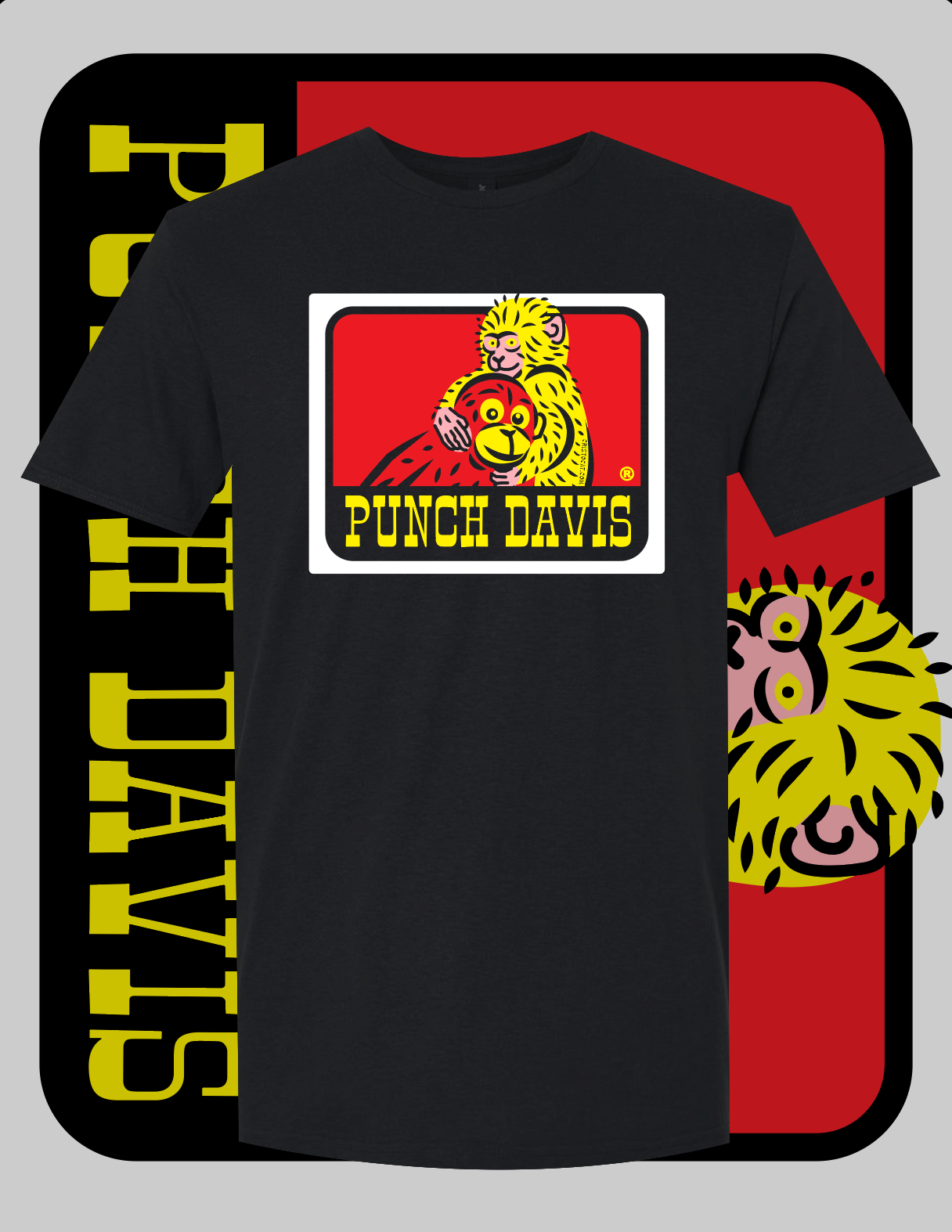 Punch Davis BLACK T-SHIRT - cristocatofficial