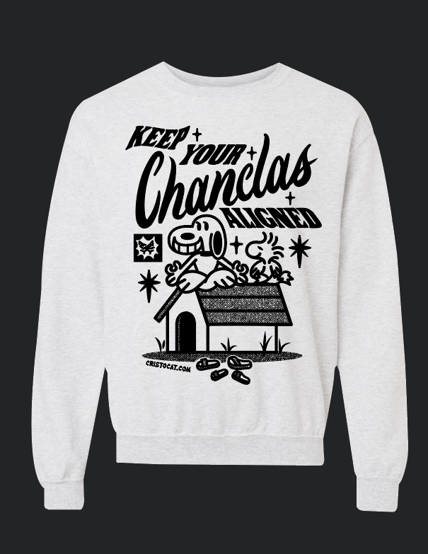Chancla Aligned Grey crewneck Sweater