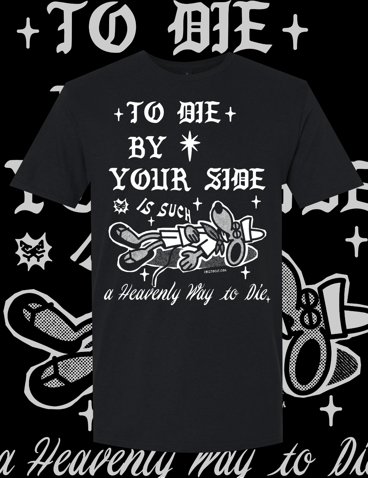 Heavenly Slowpoke BLACK T-SHIRT - cristocatofficial