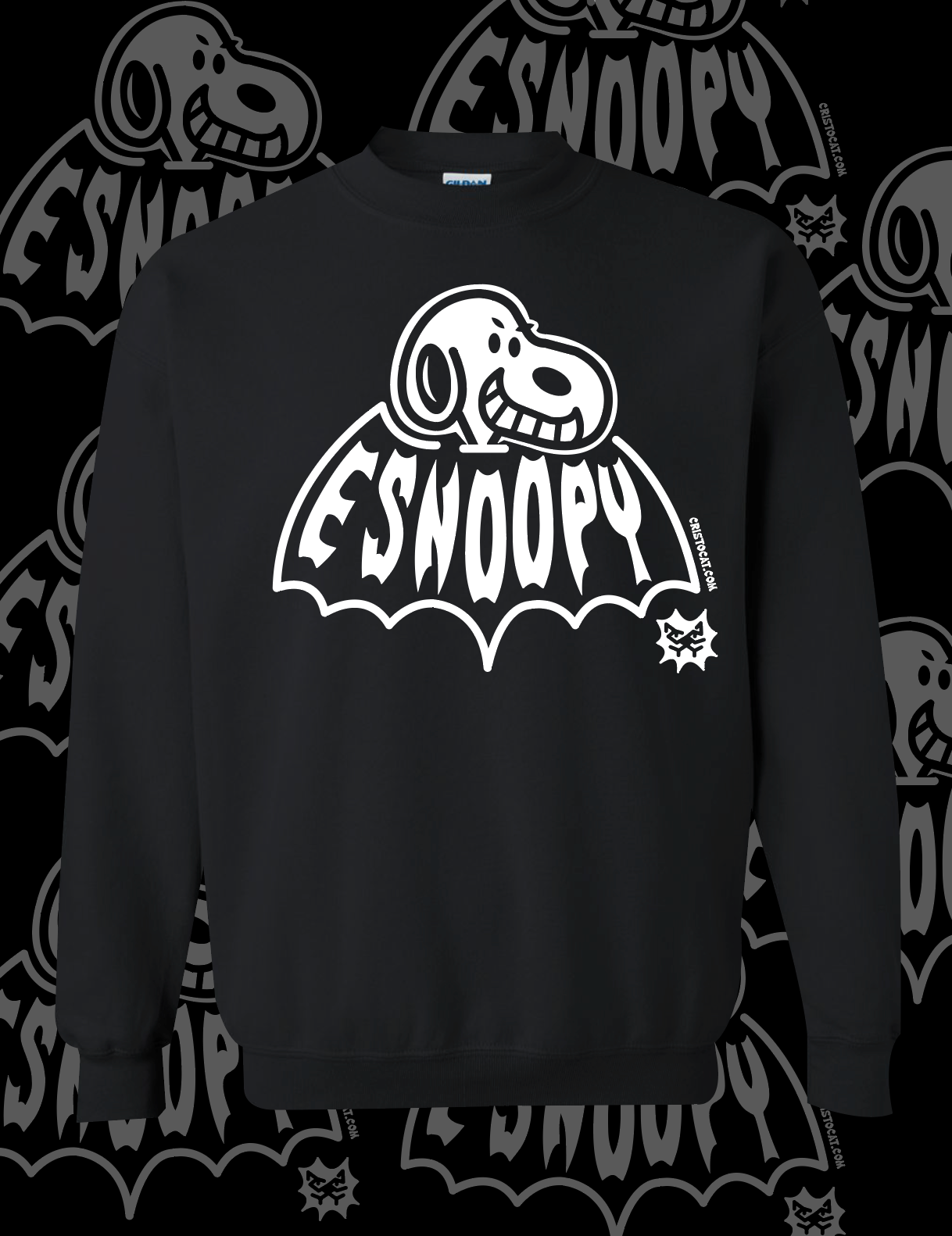 Bat ESnoopy crewneck Sweater - cristocatofficial
