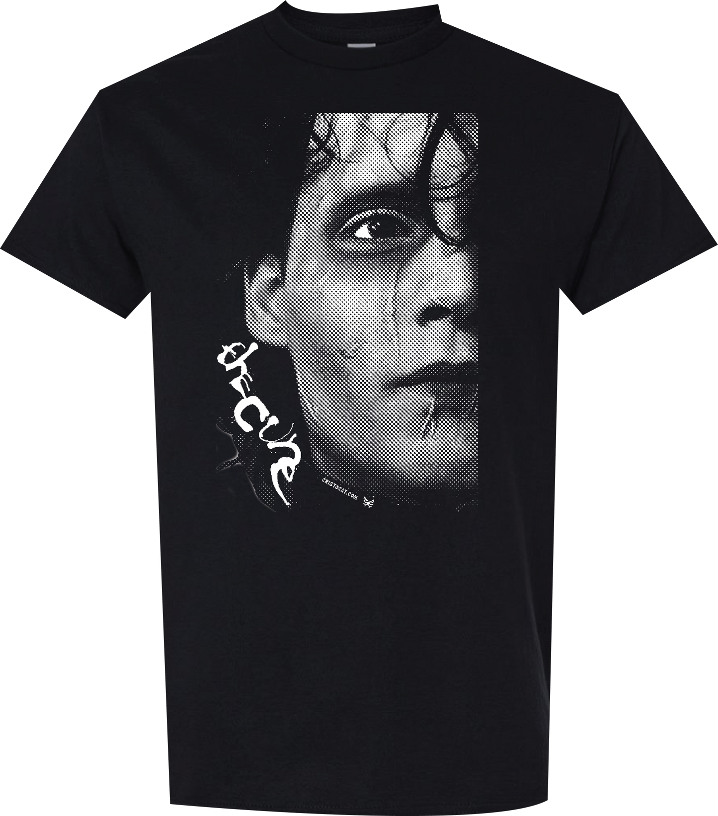 CURE FACE SCISSORHANDS BLACK T- SHIRT