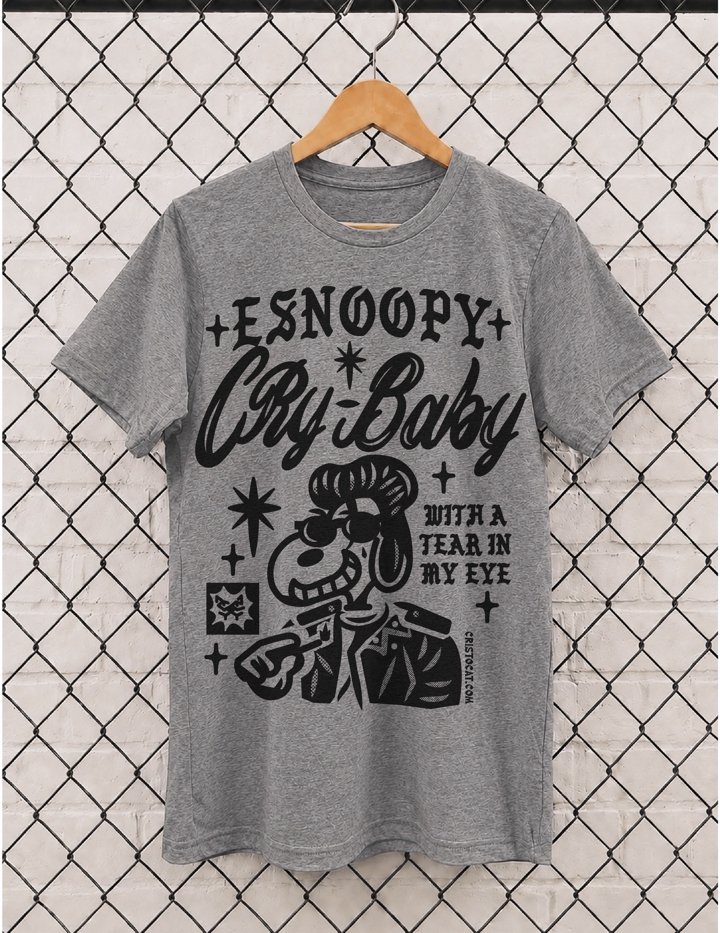 Crybaby ESnoopy Grey T-SHIRT
