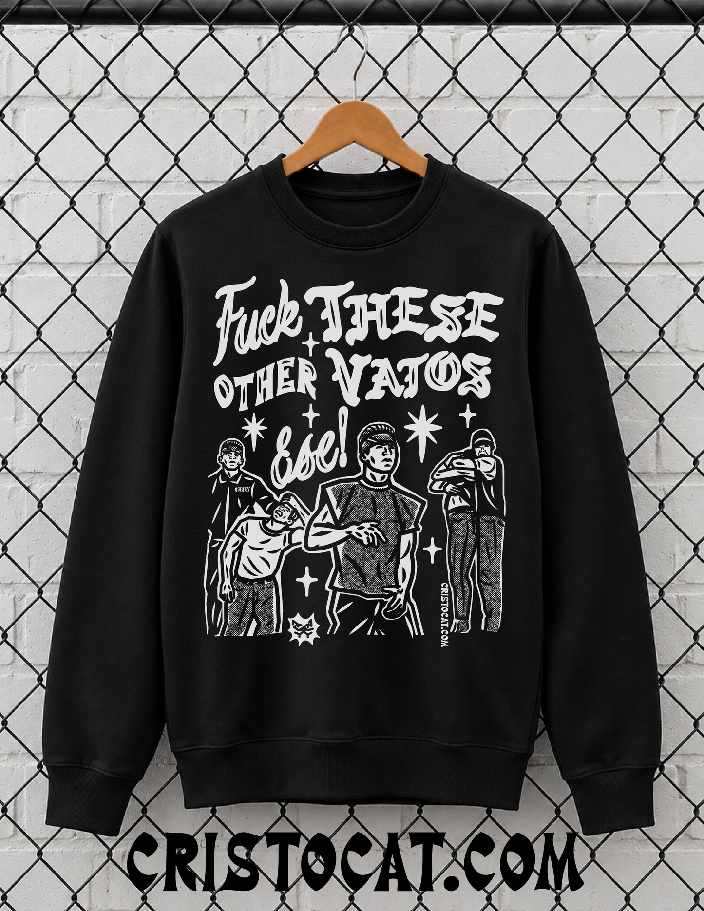 F-These Black crewneck Sweater