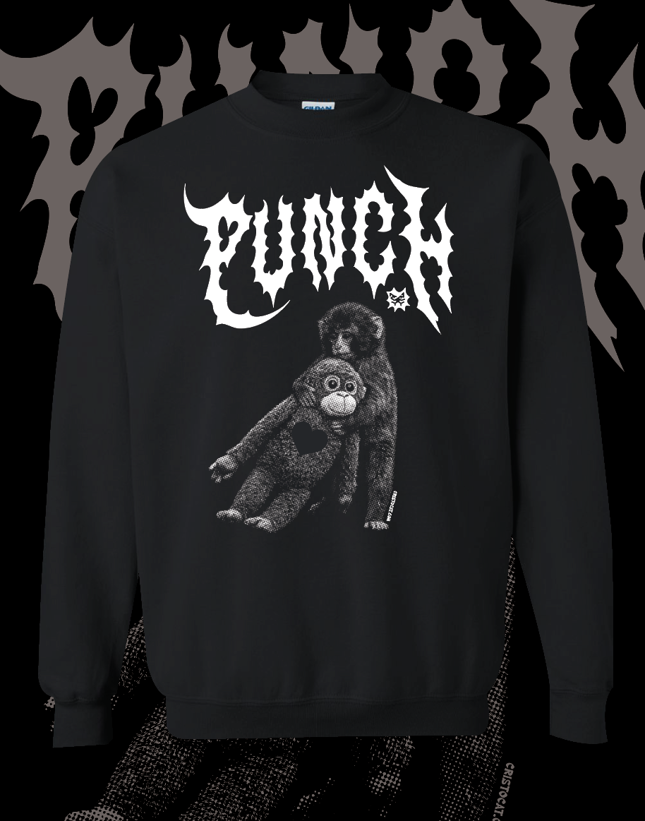 PUNCH black crewneck sweater - cristocatofficial