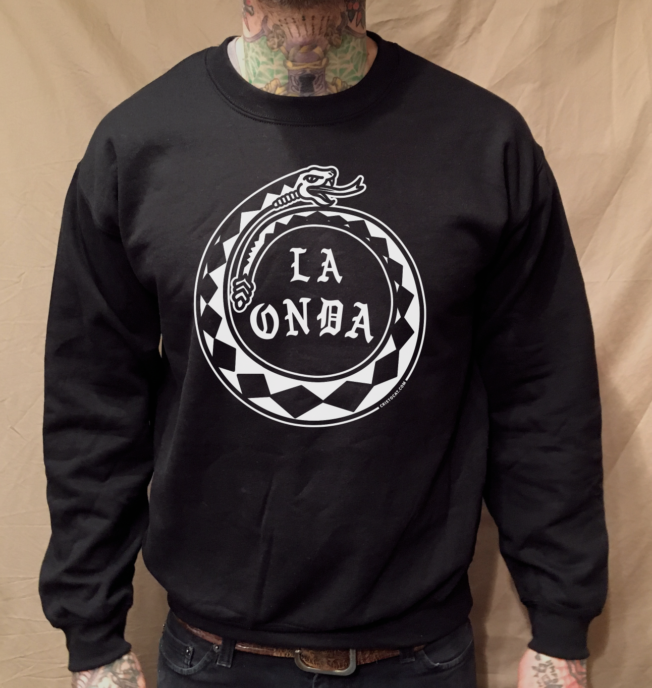 CAST CREW MEMEBER LA ONDA SNAKE BLACK SWEATER