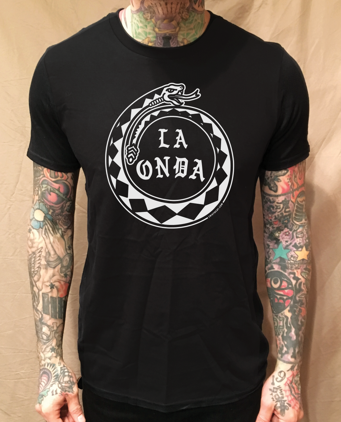CAST CREW MEMEBER LA ONDA SNAKE BLACK TEE