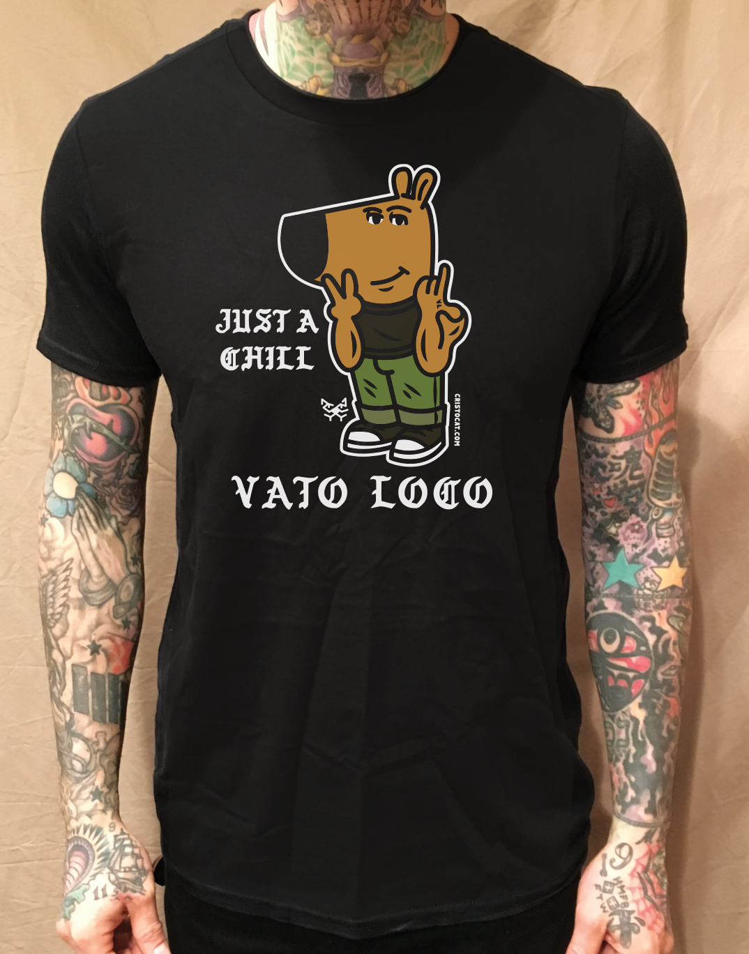 CHILL VATO BLACK T-SHIRT