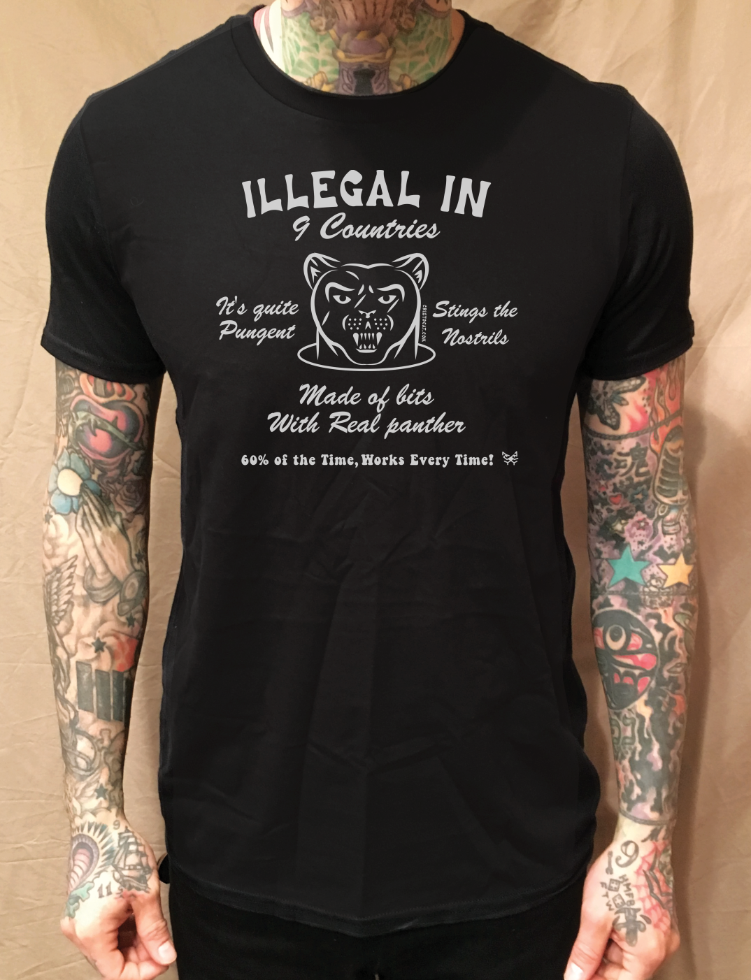 PUNGENT PANTHER BLACK T-SHIRT