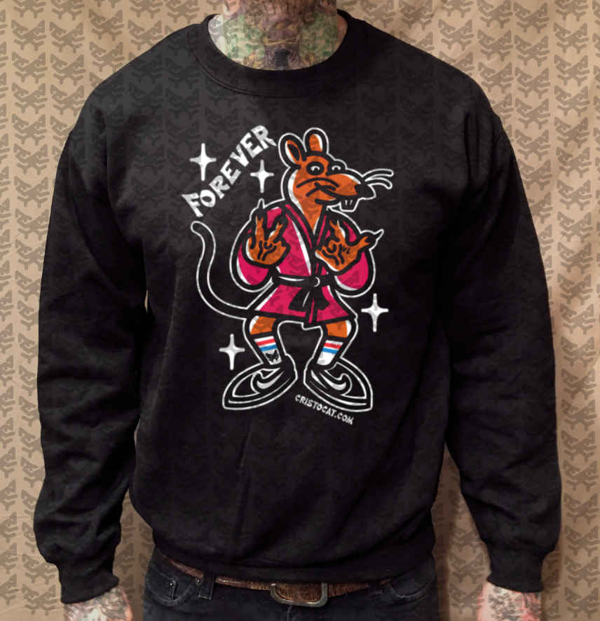 SPLINTER VL BLACK CREWNECK SWEATER