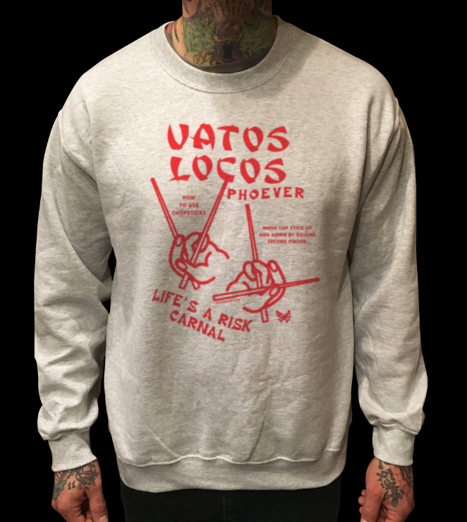 VL CHOPSTICKS GREY CREWNECK SWEATER