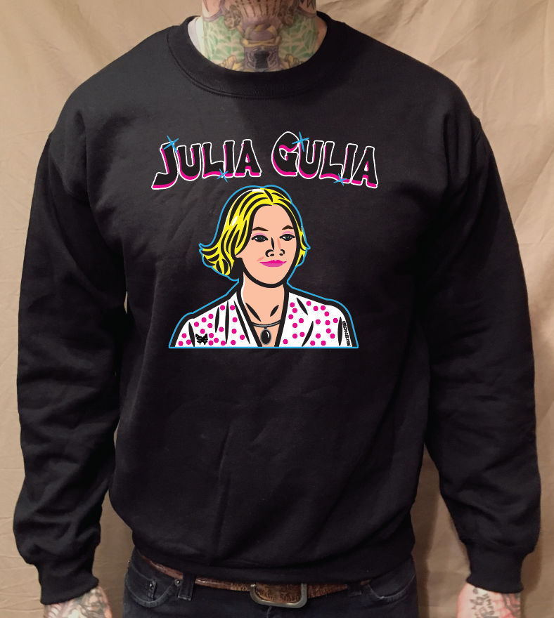 JULIA GULIA BLACK CREWNECK SWEATER