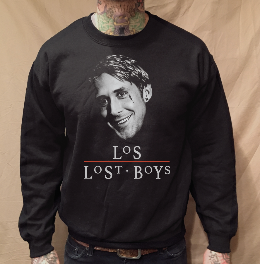 RYAN LOST BOYS BLACK CREWNECK SWEATER