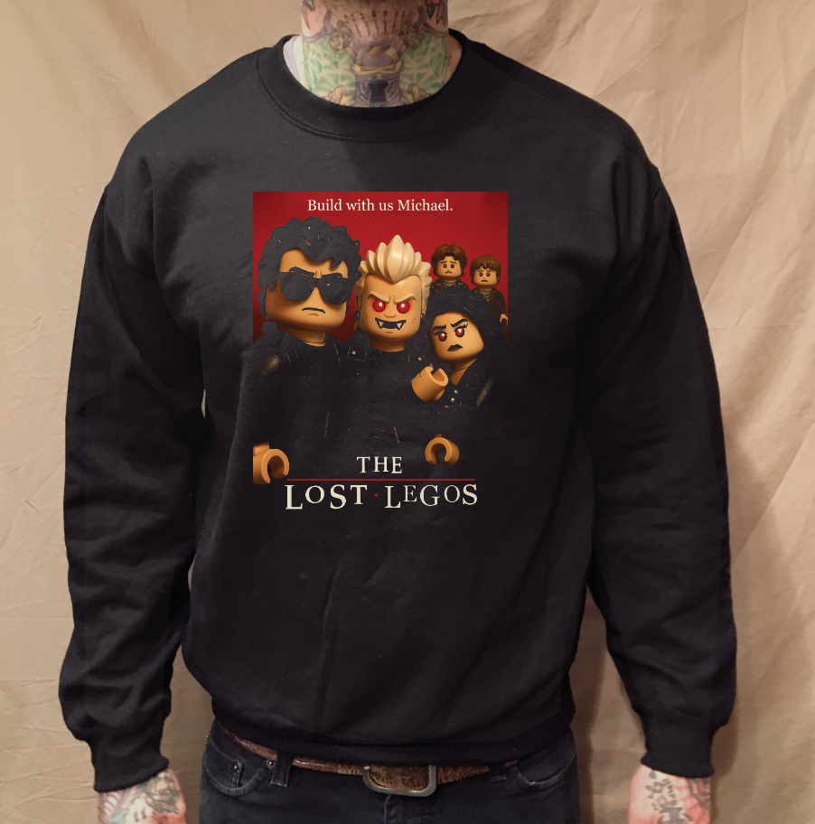 THE LOST LEGO BOYS BLACK CREWNECK SWEATER