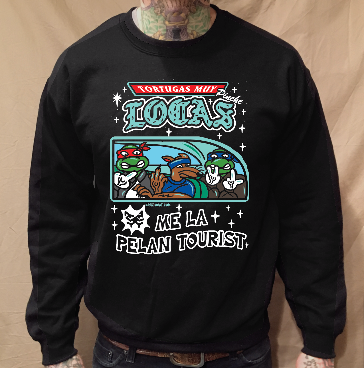 TORTUGAS TOURIST BLACK CREWNECK SWEATER