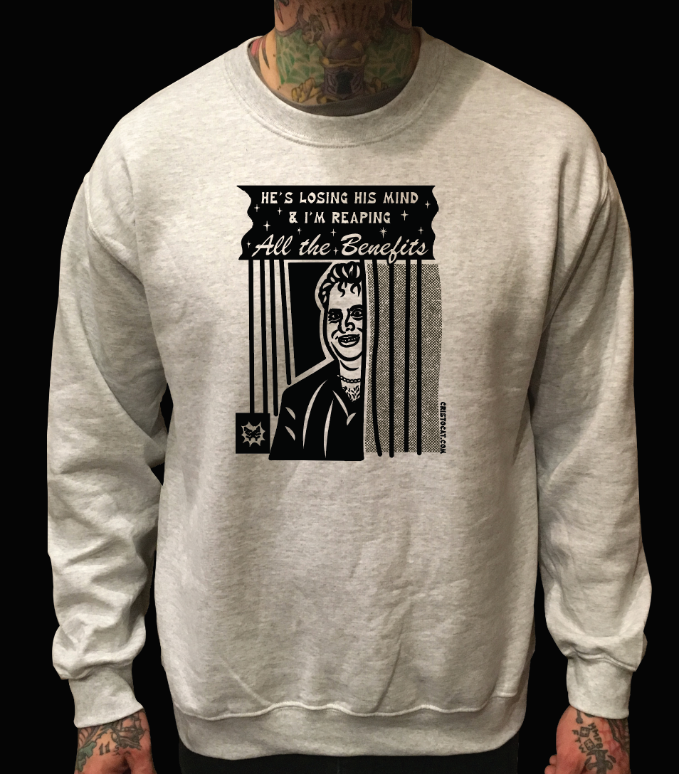HE'S LOSING HIS MIND CREWNECK SWEATER
