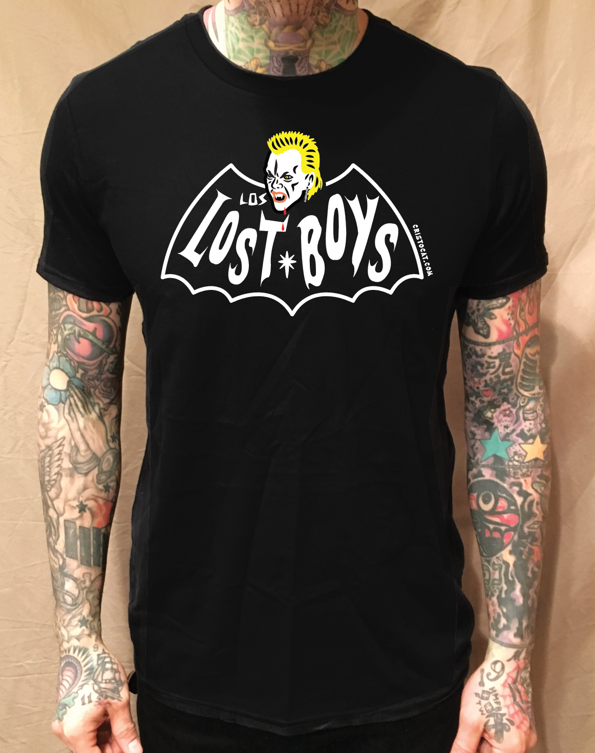 BAT LOST BOYS BLACK T-SHIRT