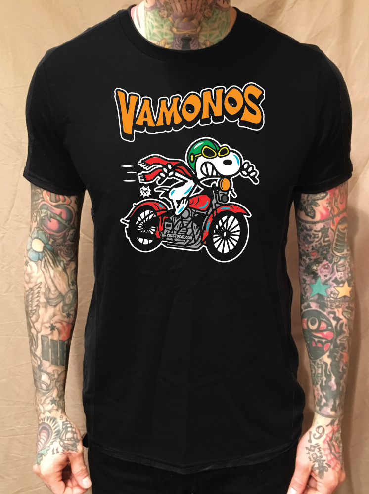 SNOOPY VAMONOS BLACK T-SHIRT