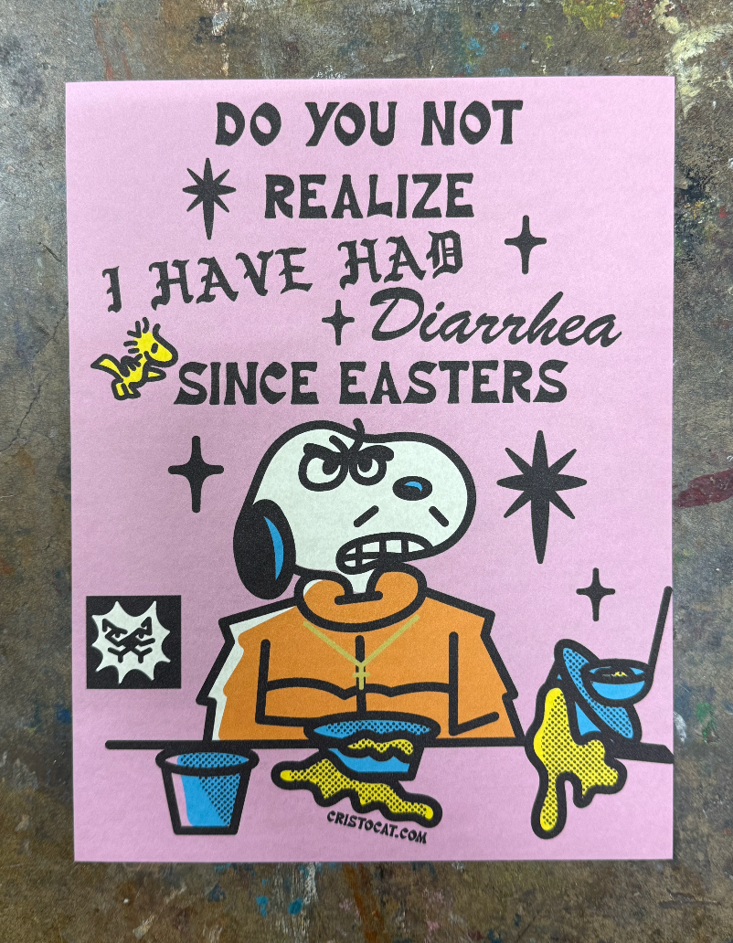 ESNOOPY EASTERS 8.5X11 PRINT