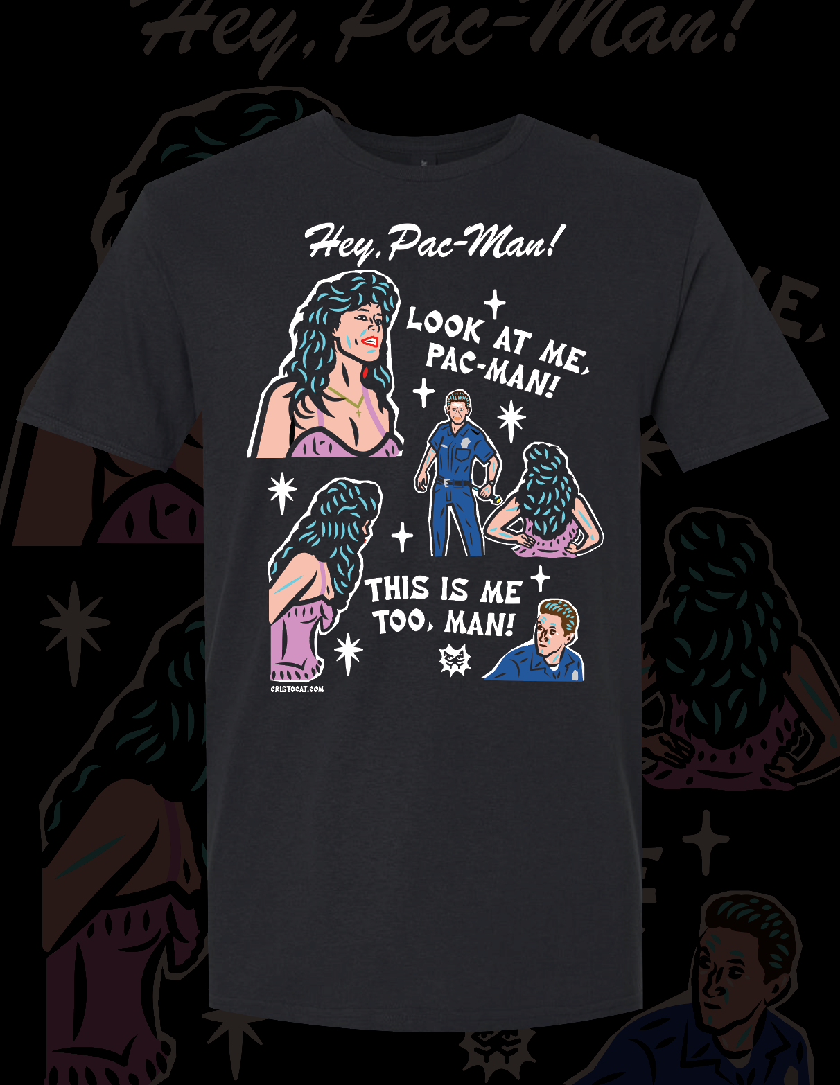 ME TOO PACMAN BLACK T-SHIRT