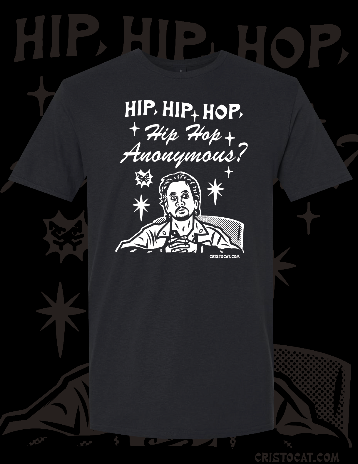 HIP HOP ANONYMOUS BLACK T-SHIRT
