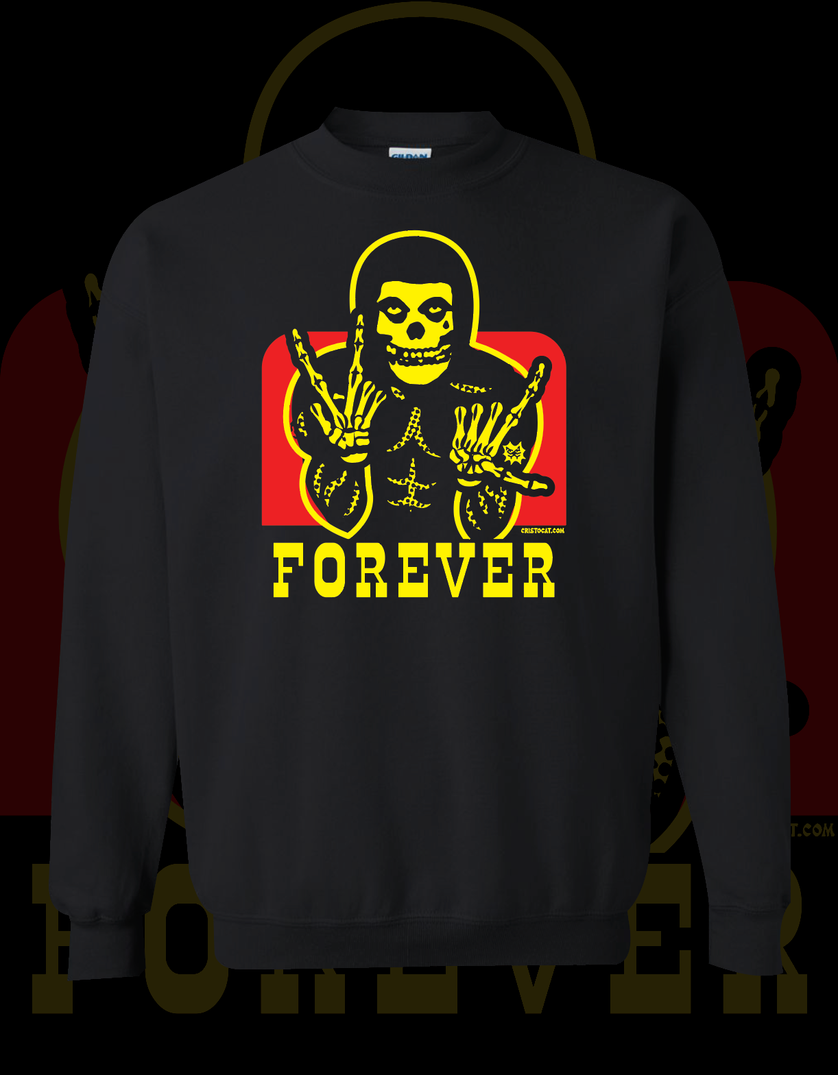 BEN MISFIT VL FOREVER BLACK CREWNECK SWEATER