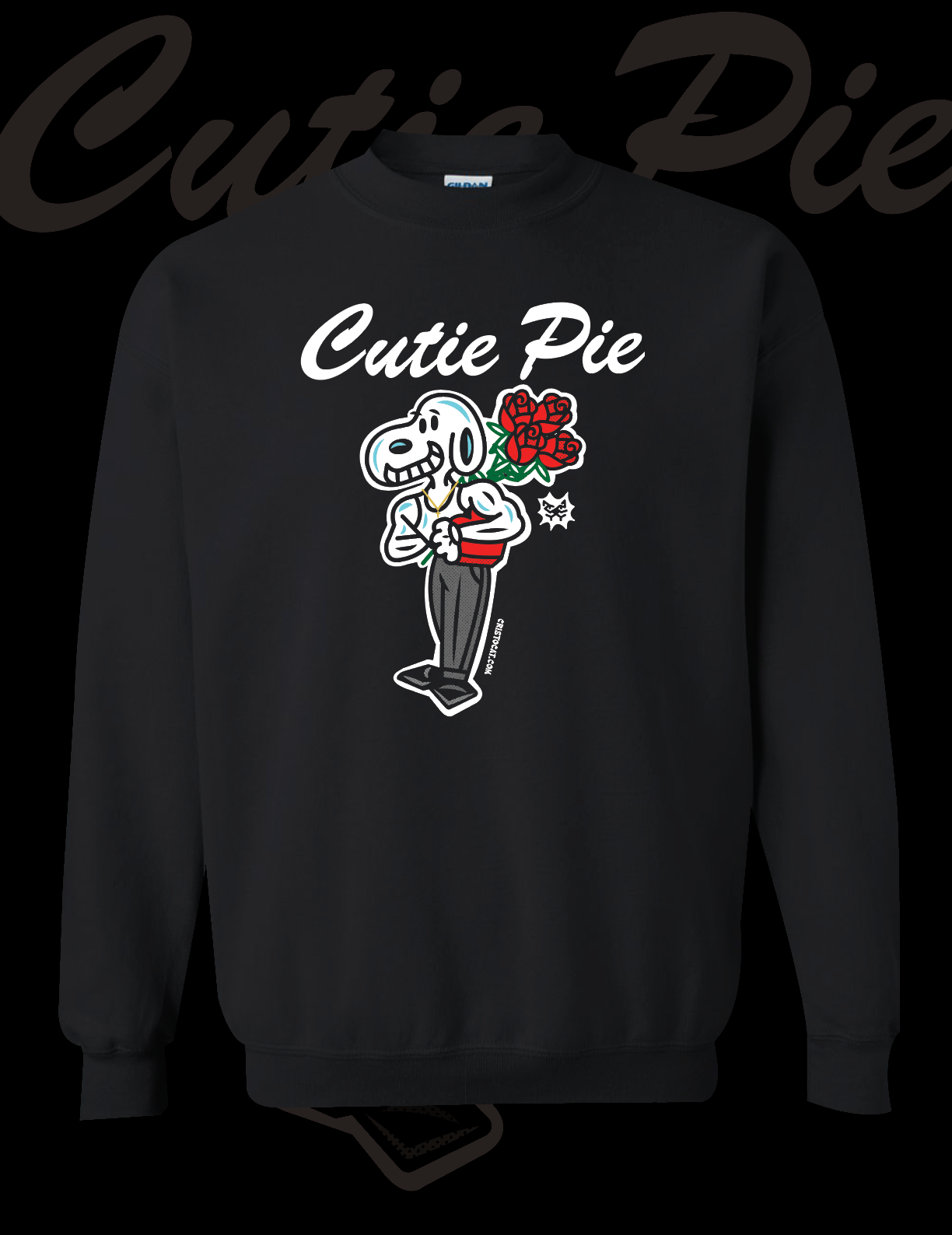 CUTIE PIE BLACK CREWNECK SWEATER