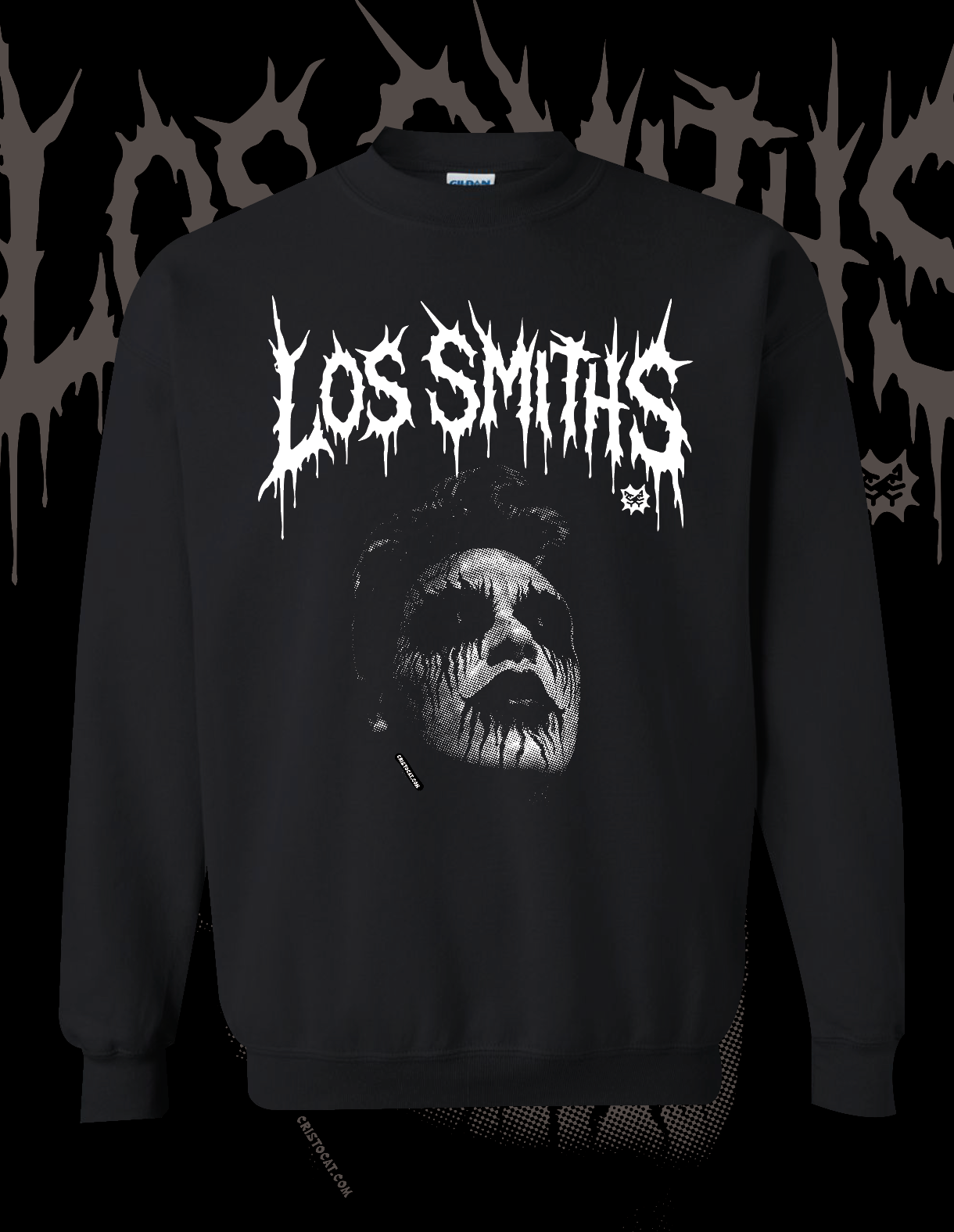 LOS SMITHS METAL BLACK CREWNECK SWEATER