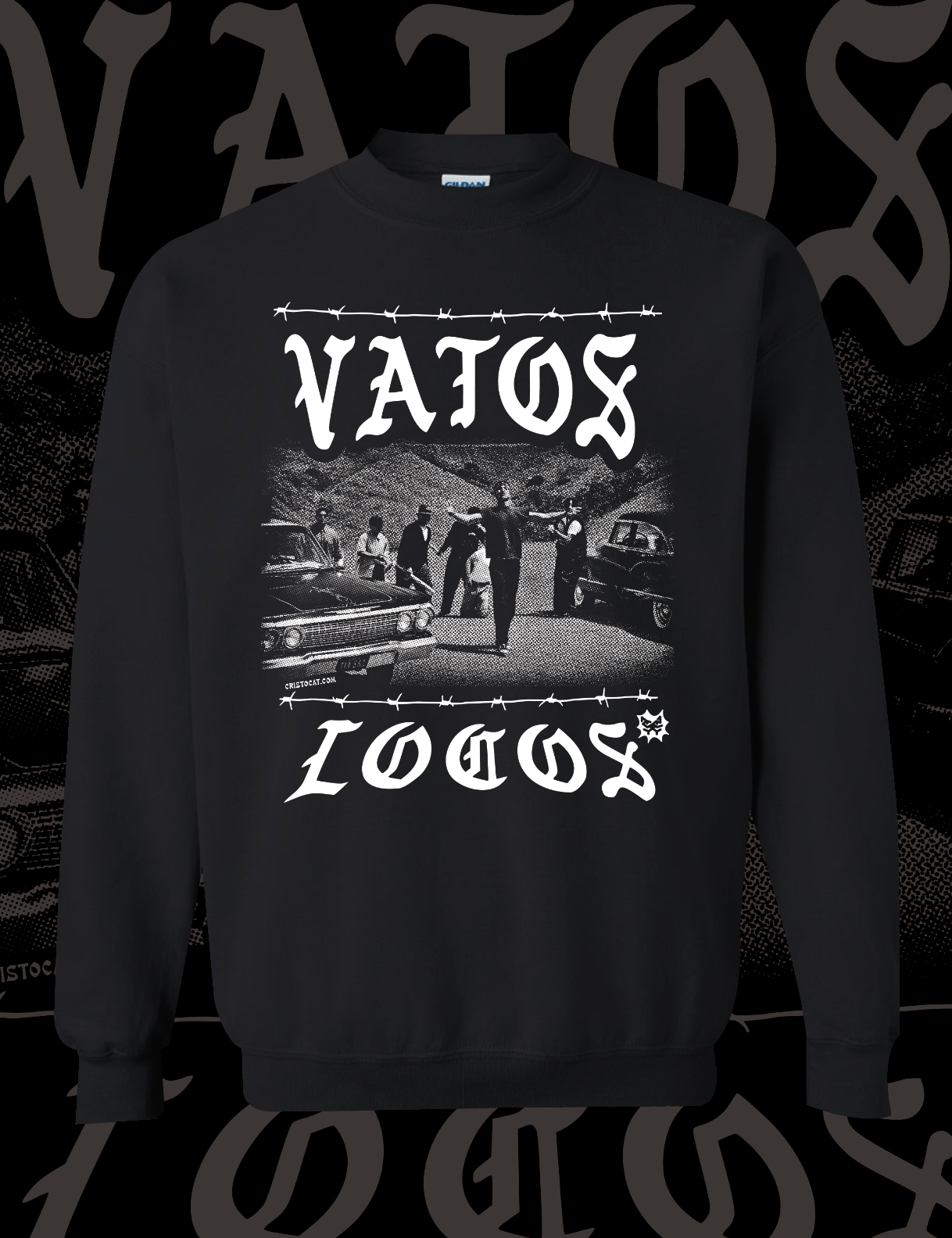 WANNA THROW DOWN black crewneck - cristocatofficial