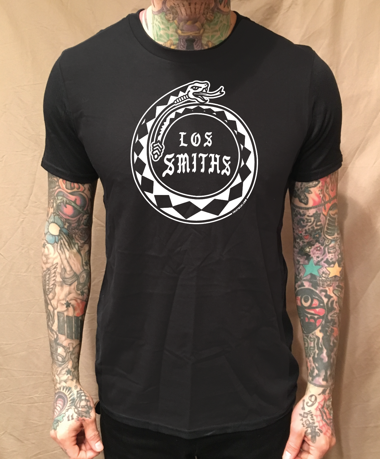 LOS SMITHS ONDA SNAKE BLACK T-SHIRT
