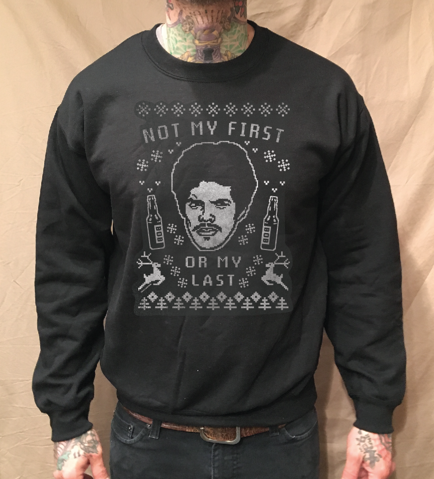 BOB UGLY BLACK CREWNECK SWEATER - cristocatofficial