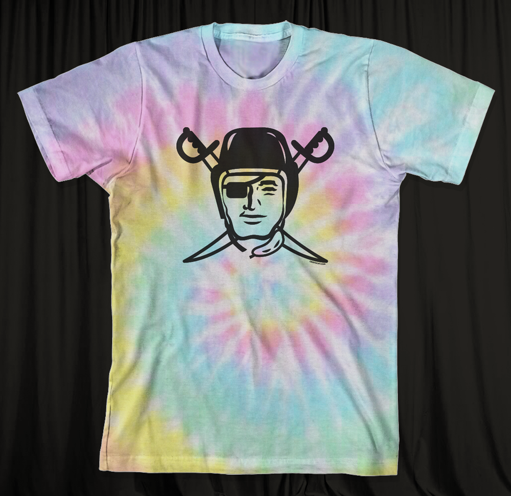 RAIDERS FACE TIE DYE TEE - cristocatofficial