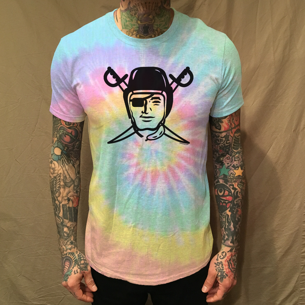RAIDERS FACE TIE DYE TEE - cristocatofficial