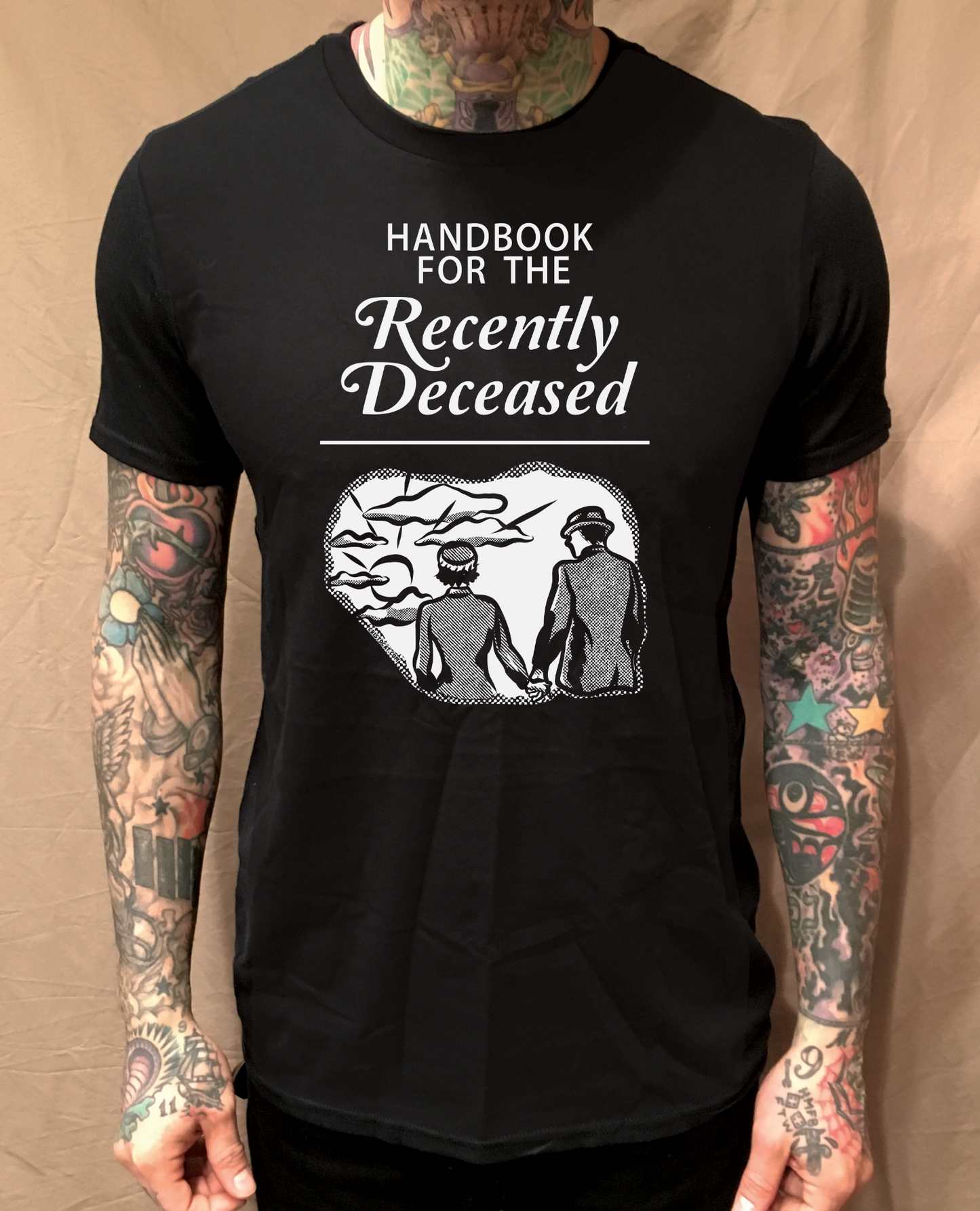 HANDBOOK FOR THE RECENTLY DECEASED BEETLEJUICE BLACK TEE - cristocatofficial