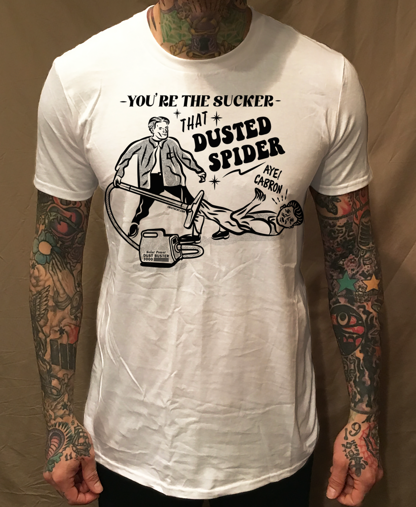 MIKLO DUSTED SPIDER WHITE TEE