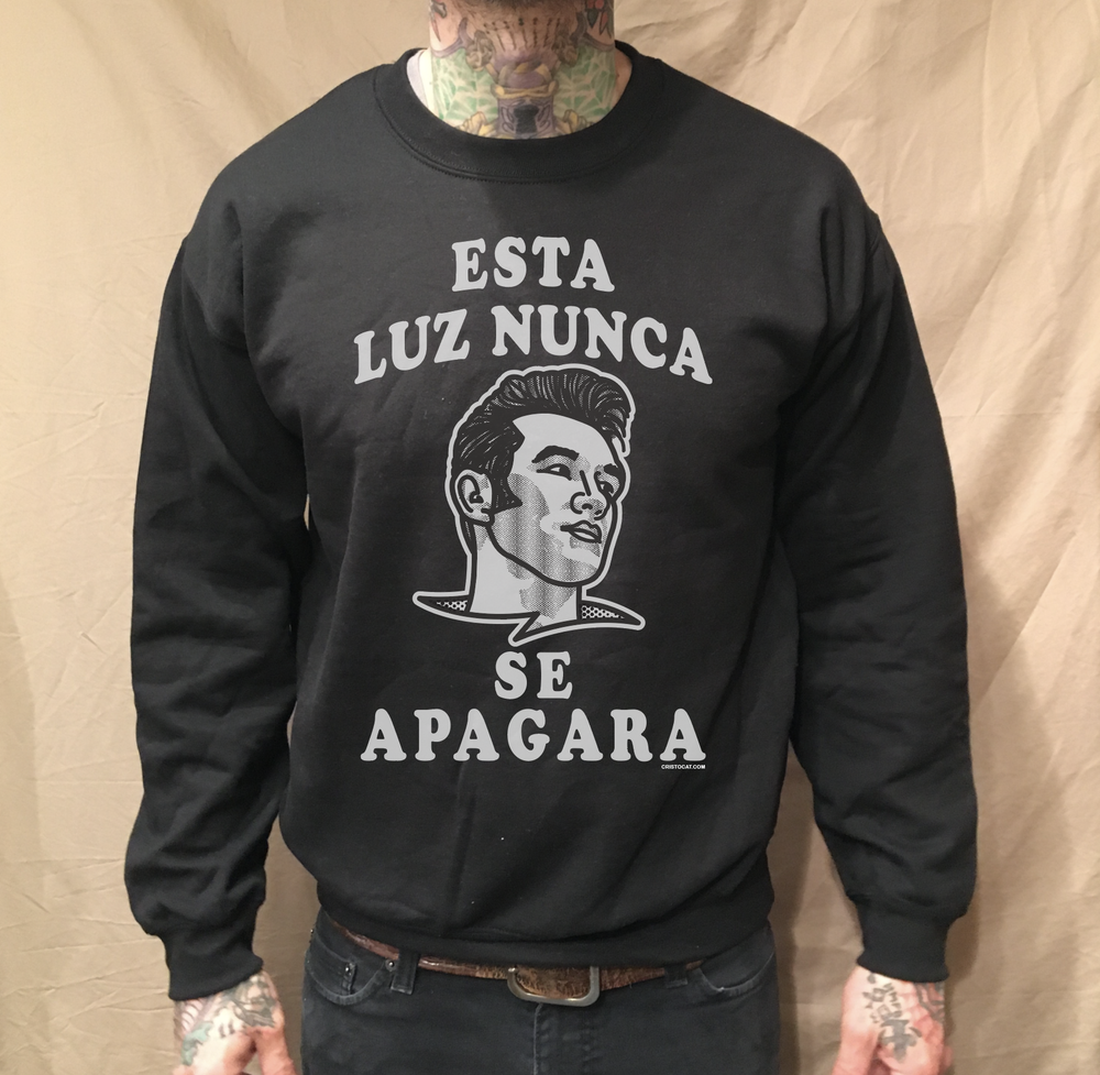 ESTA LUZ CREW NECK BLACK SWEATER - cristocatofficial