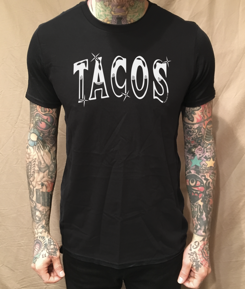 TACO TEXT BLACK TEE - cristocatofficial
