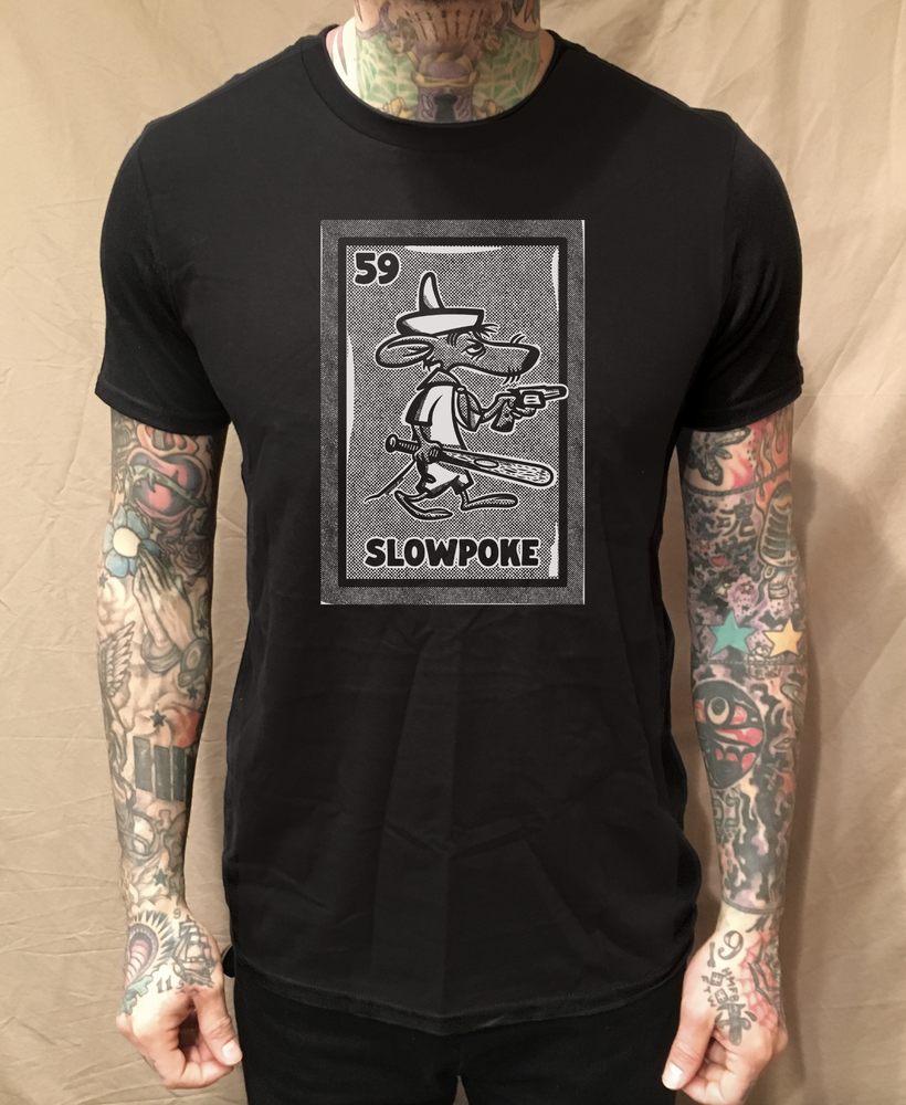 SLOWPOKE LOTERIA CARD BLACK TEE - cristocatofficial