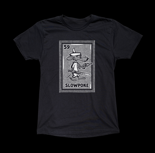 SLOWPOKE LOTERIA CARD BLACK TEE - cristocatofficial