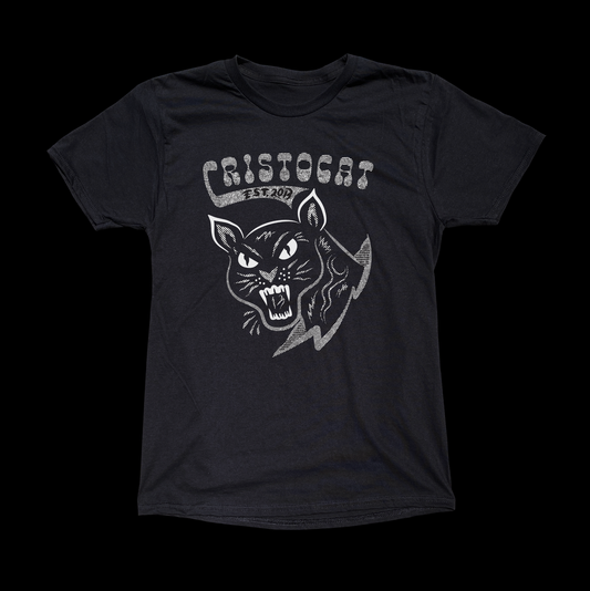 CRISTOCAT PANTHER BLACK TEE - cristocatofficial