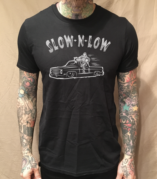 SLOW N LOW BLACK TEE - cristocatofficial