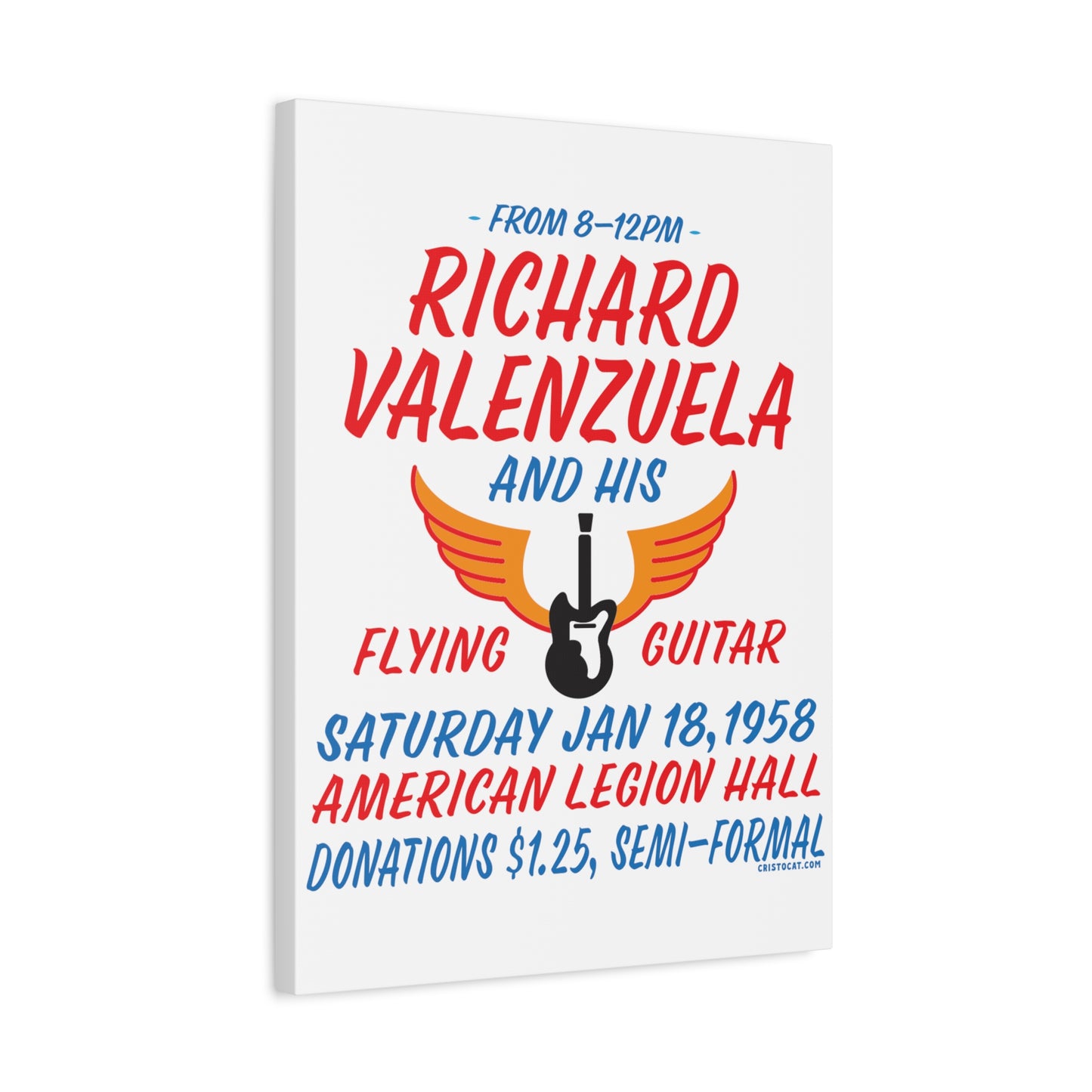RITCHIE VALENS SHOW WALL ART  18" X 24 "Matte Canvas, Stretched, 1.25"